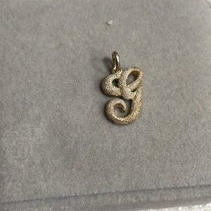 Sterling Silver 925 Shinny Cut Fancy Script G